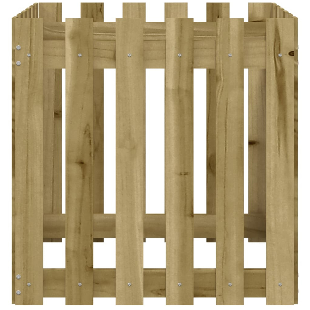 vidaXL Brown Impregnated Solid Pine Wood Garden Planter 60 x 60 x 60cm Image 3