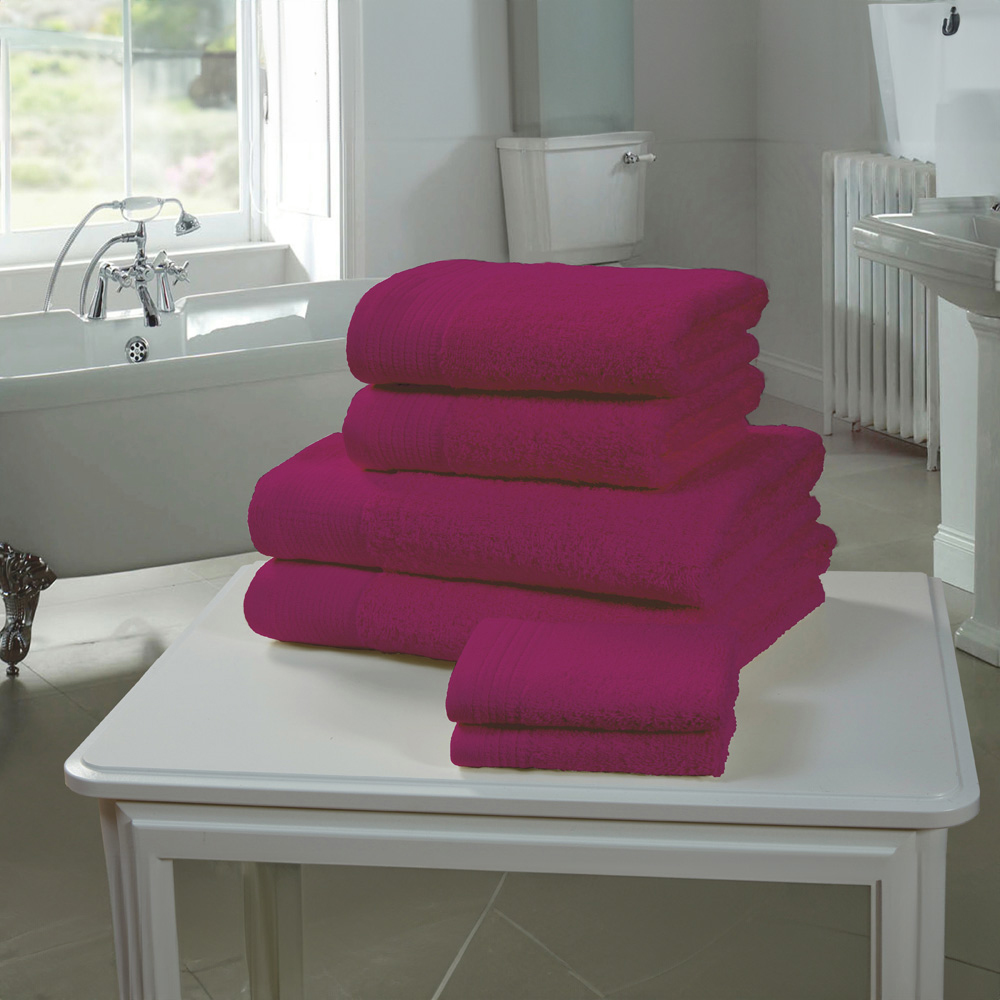 Rapport Home Chatsworth Super Soft 600gsm Combed Cotton Purple Face Towel Image 2
