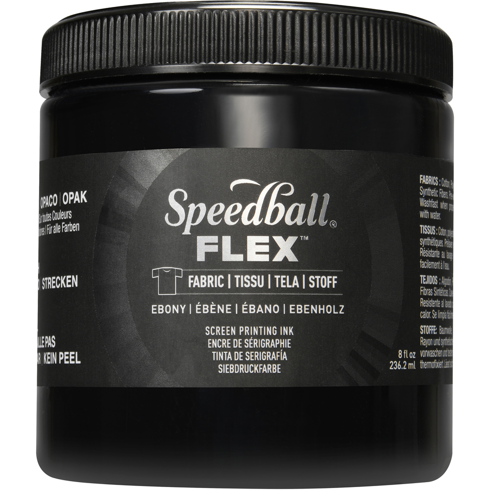 Speedball Ebony Flex Screen Printing Fabric Ink 237ml Image 1