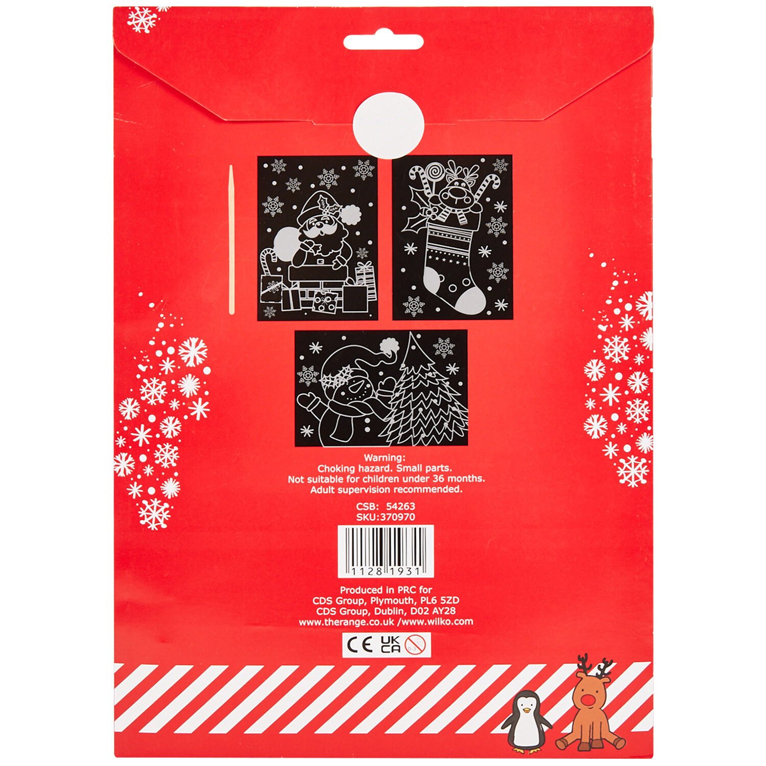 Assorted Christmas Scratch Art - Black Image 2