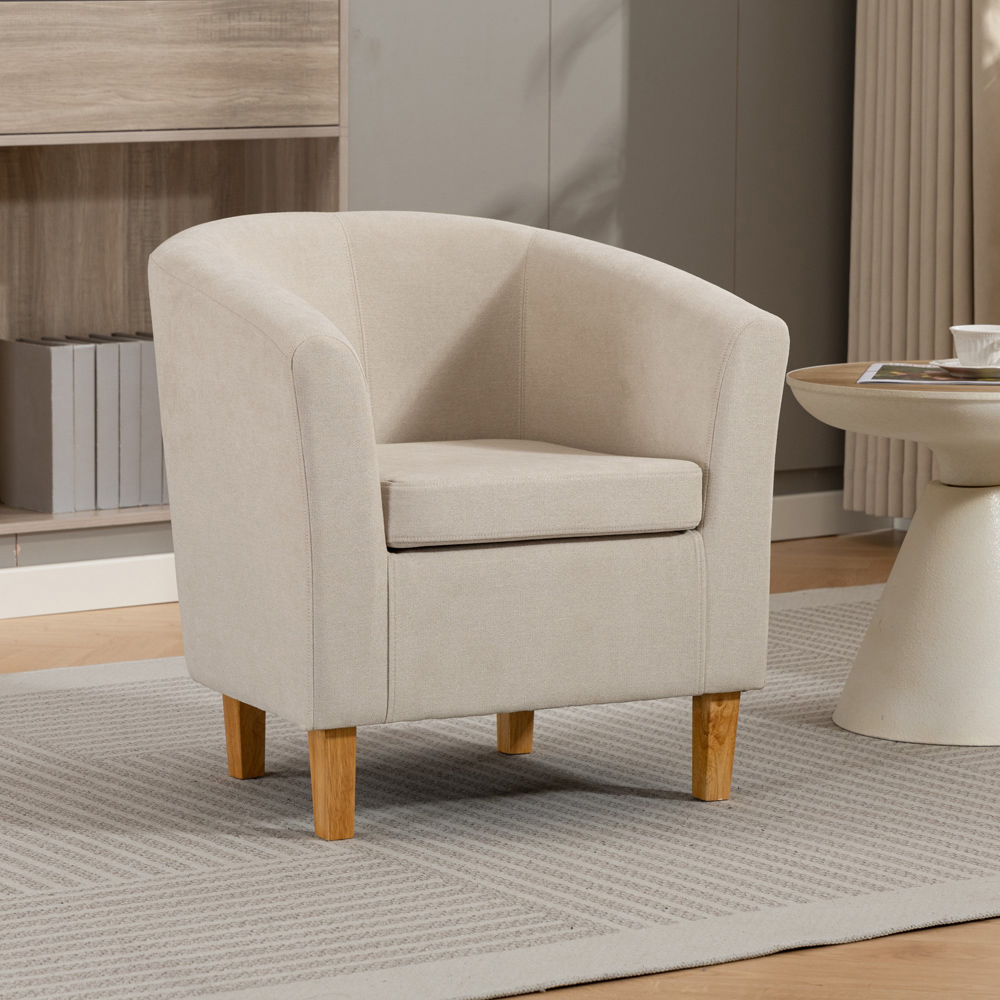 Artemis Home Millie Beige Fabric Accent Chair Image 4