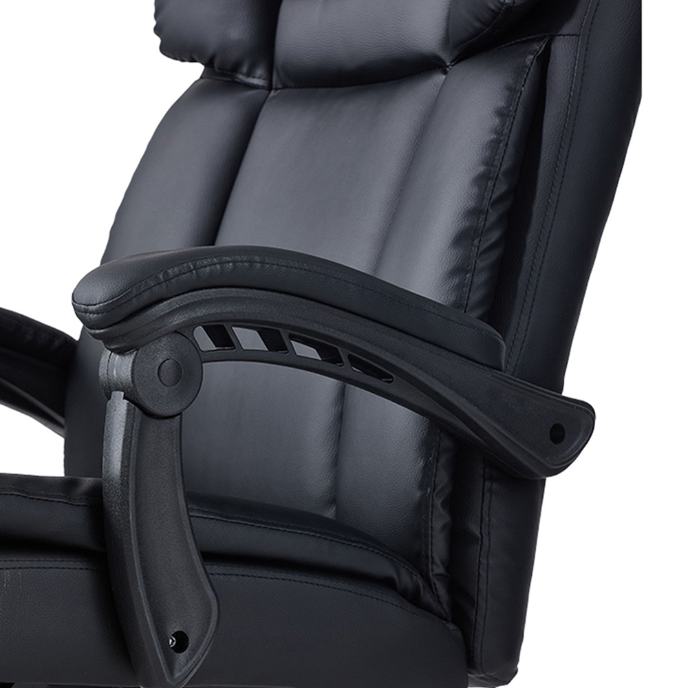 Living and Home Black PU Leather Massage and Heating Office Chair Image 4