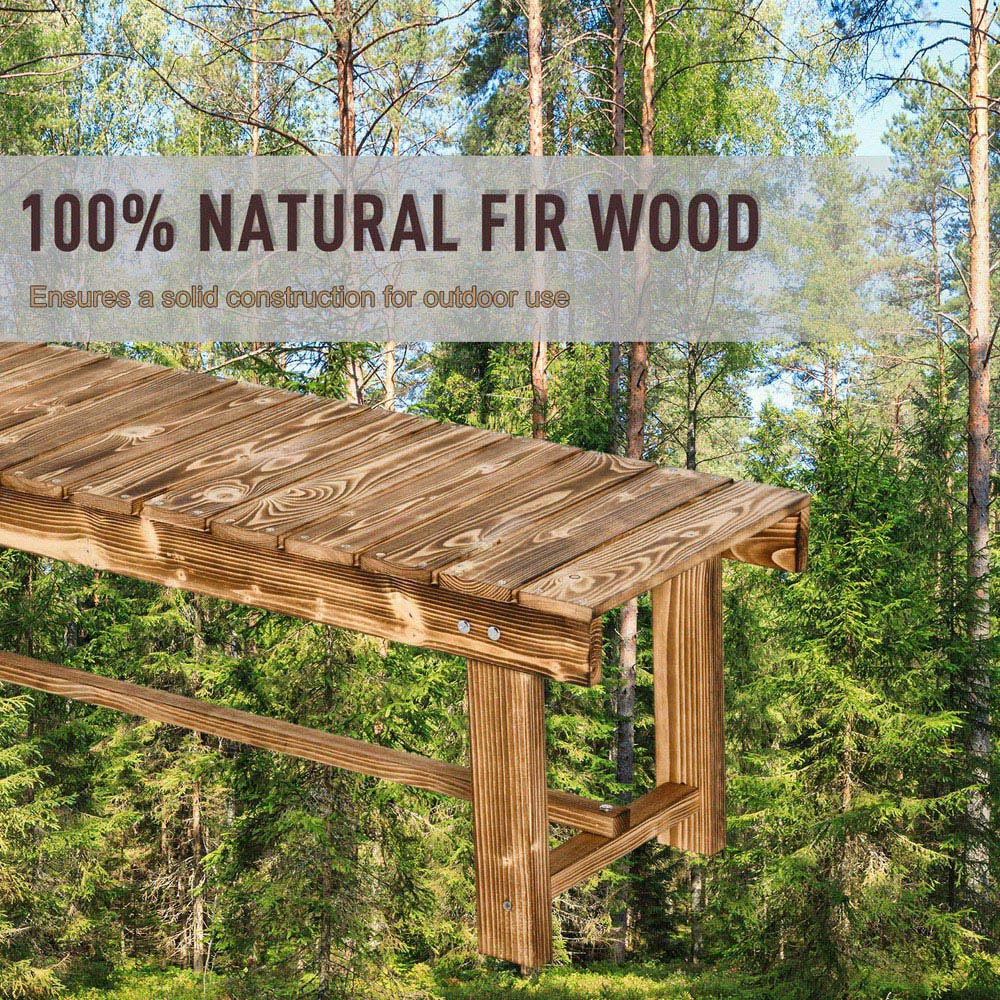 Outsunny 2 Seater Rustic Outdoor Garden Loveseat Image 4