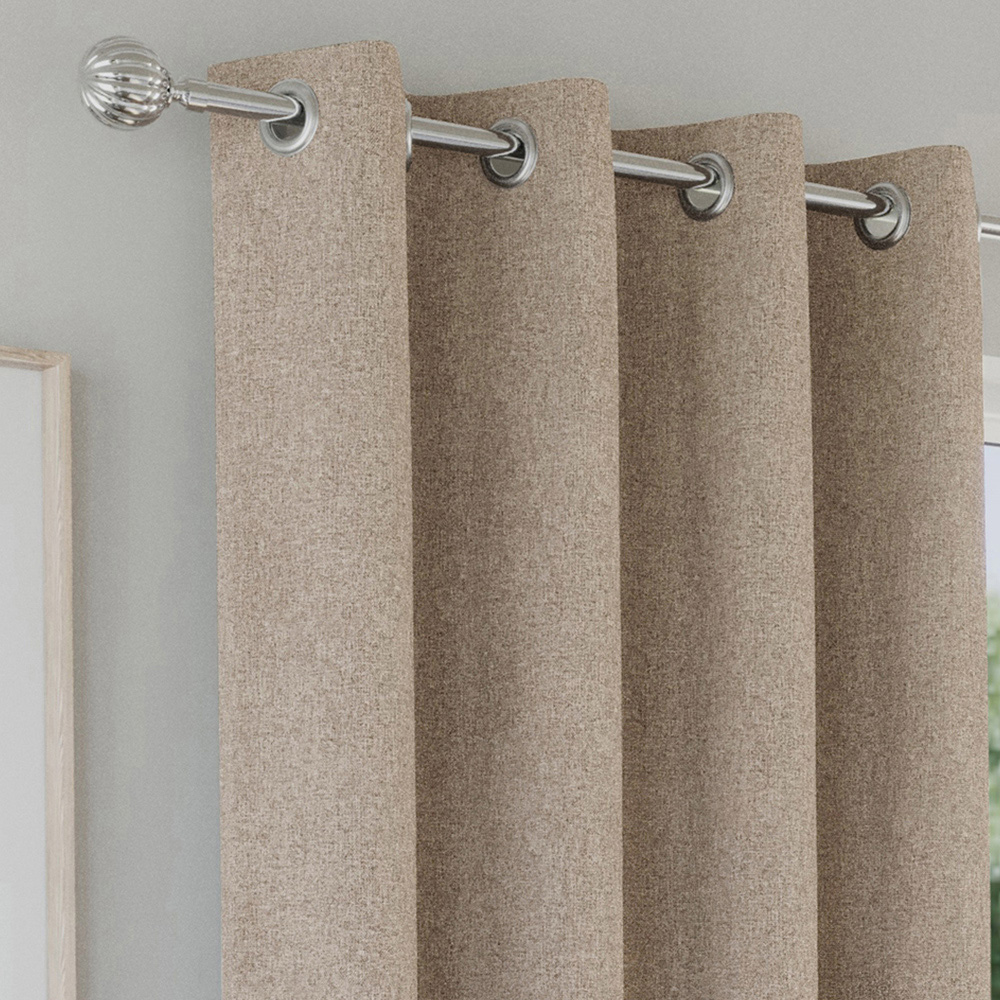 Enhanced Living Austin Natural Blackout Eyelet Thermal Curtains 117 x 137cm Image 2