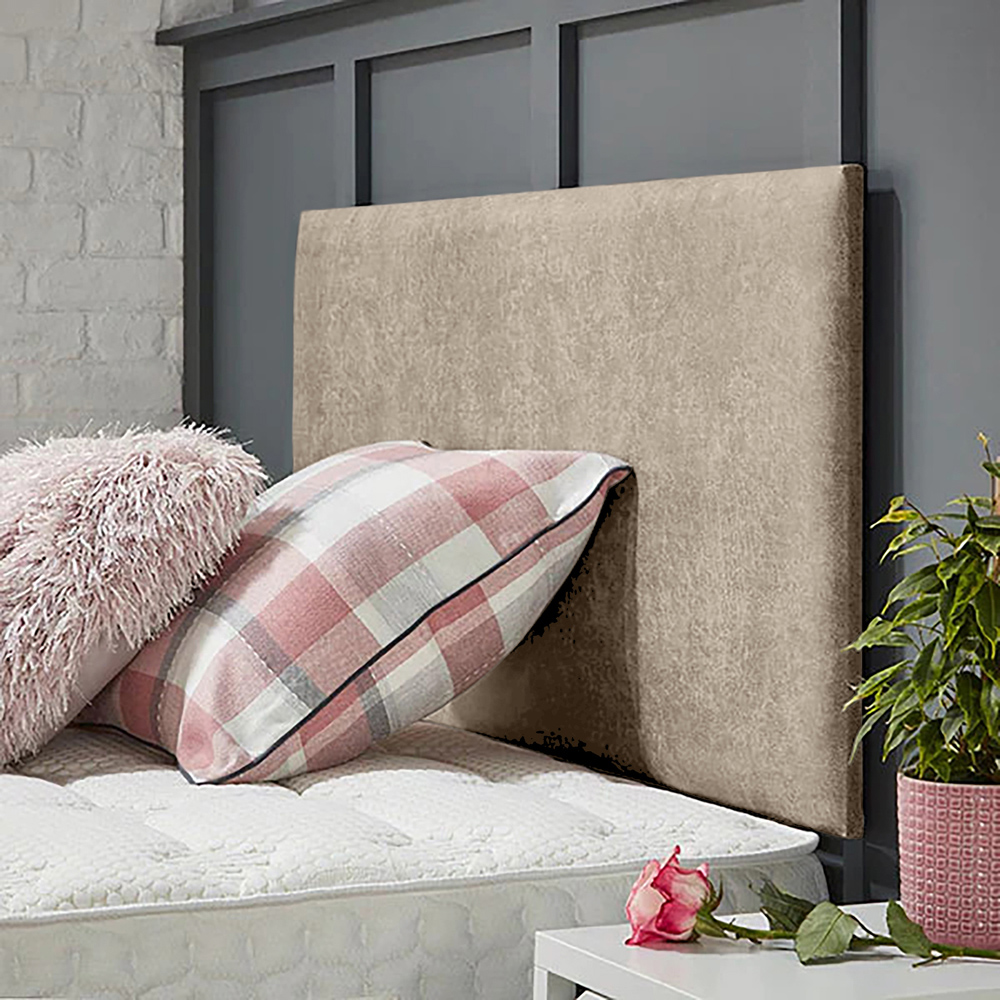 Eleganza Home Fluso Single Cream Naples Strutted Headboard Image 2