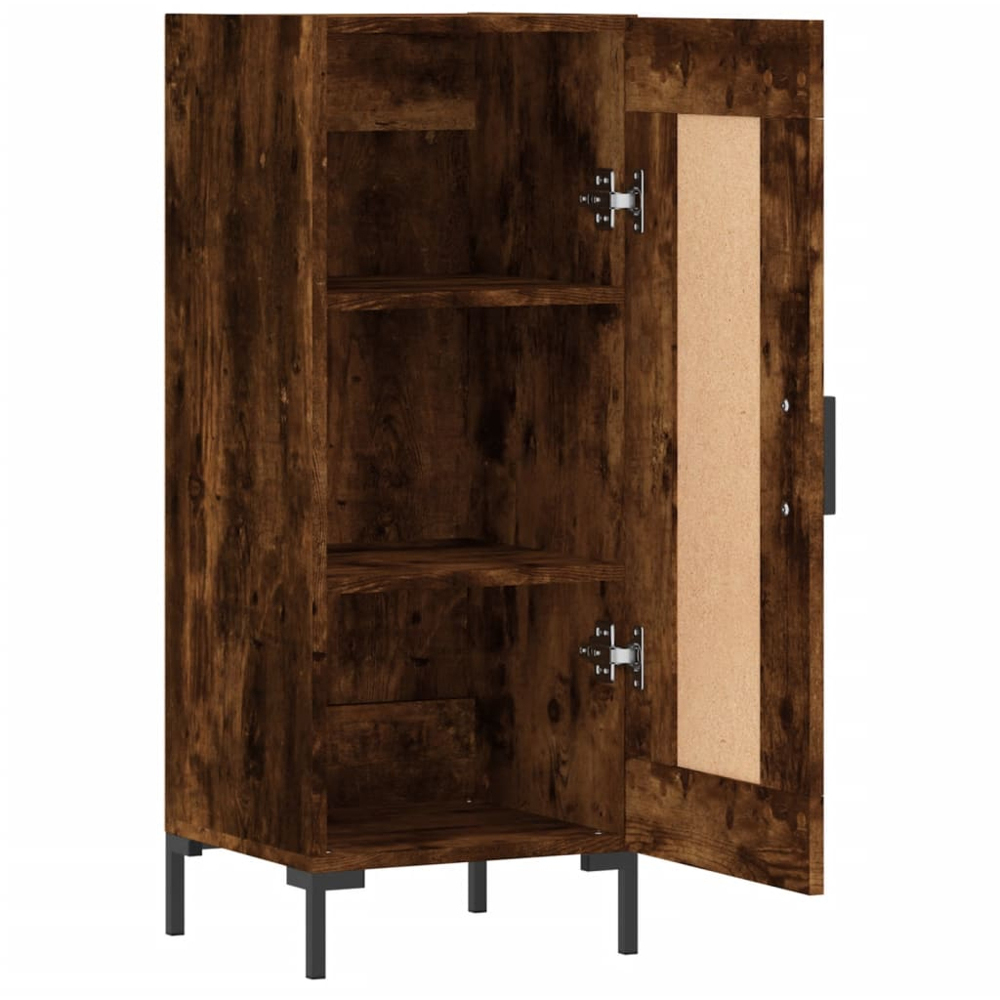 vidaXL Single Door Smoked Oak Sideboard Image 6