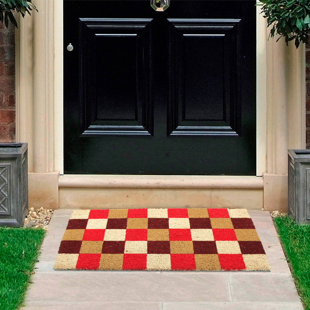 Coco & Coir Vintage Checks Coir Door Mat 45 x 75cm Image 2