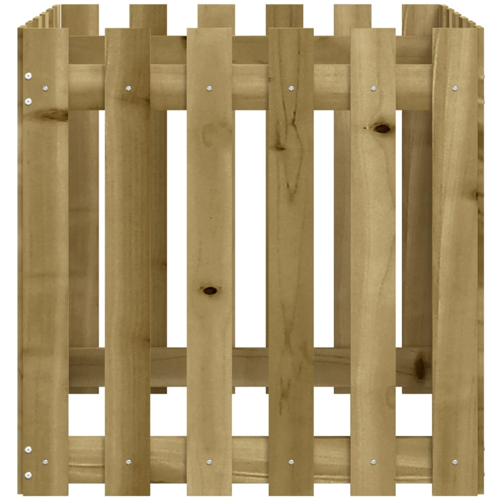 vidaXL Brown Impregnated Solid Pine Wood Garden Planter 60 x 60 x 60cm Image 5