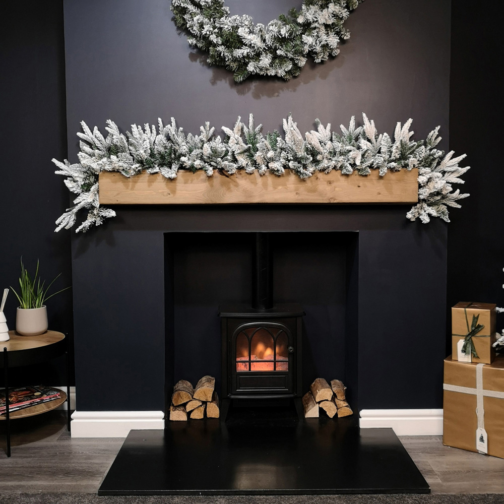 Samuel Alexander Snow Flocked Lapland Christmas Garland 180cm Image 2