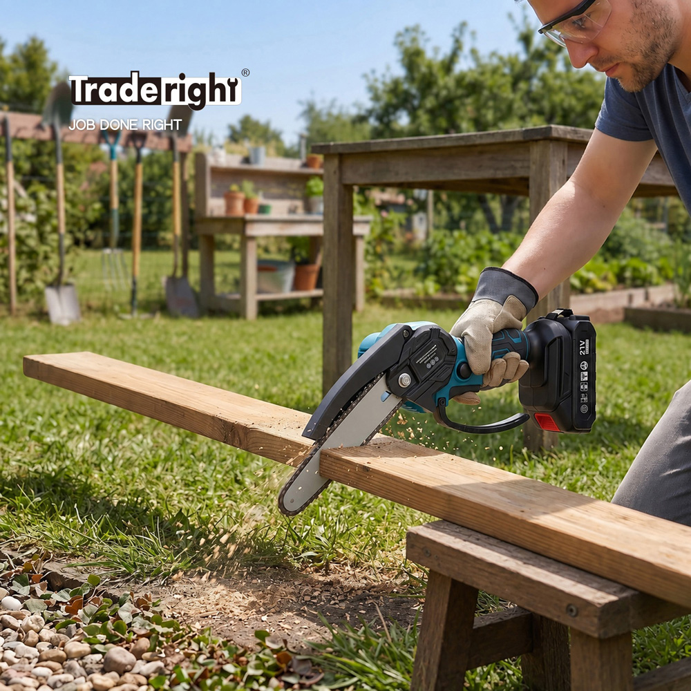 Traderight Dual Bar Cordless Mini Chainsaw Kit Image 8