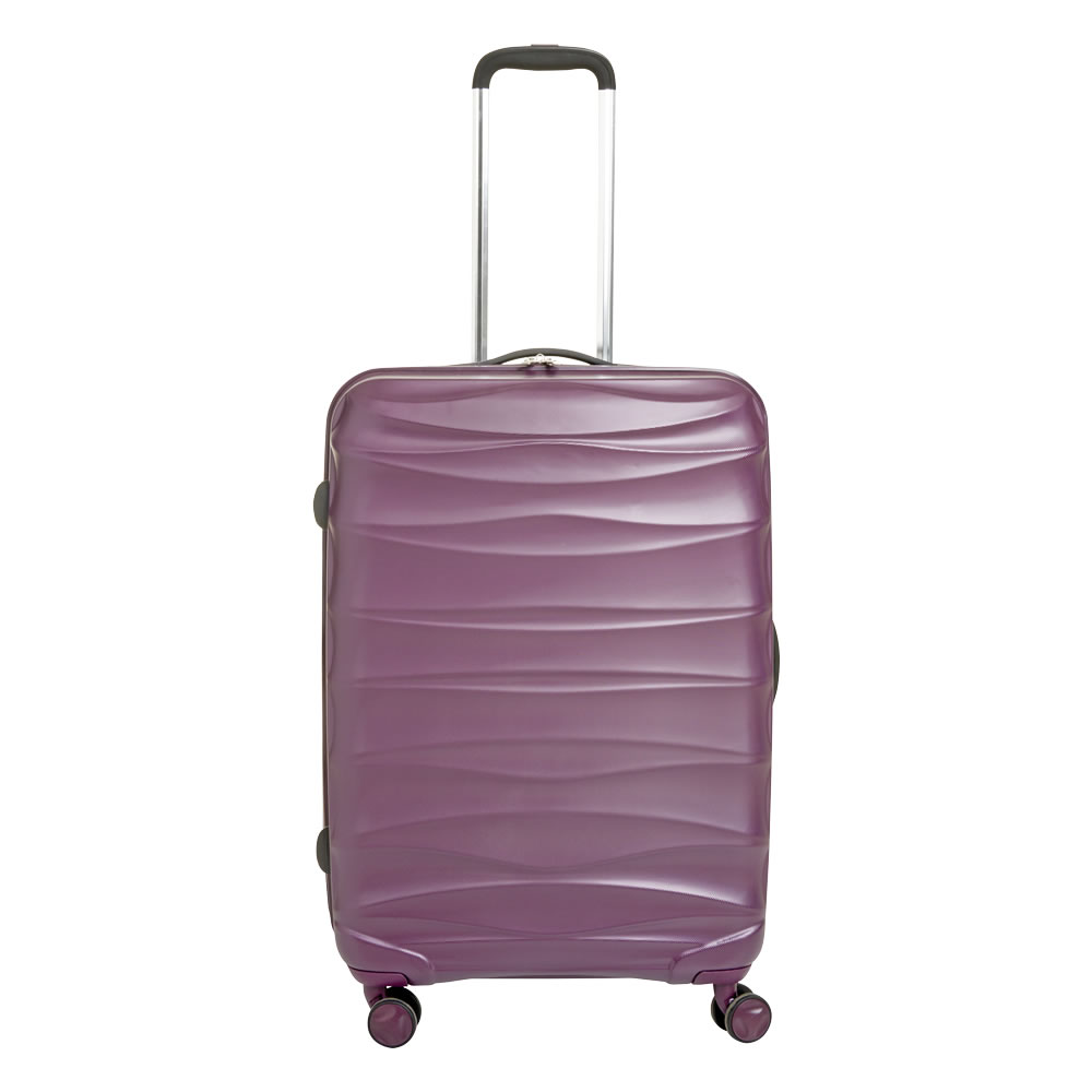 Wilko Lightweight Purple Hard Shell Medium Case   24in Image 2