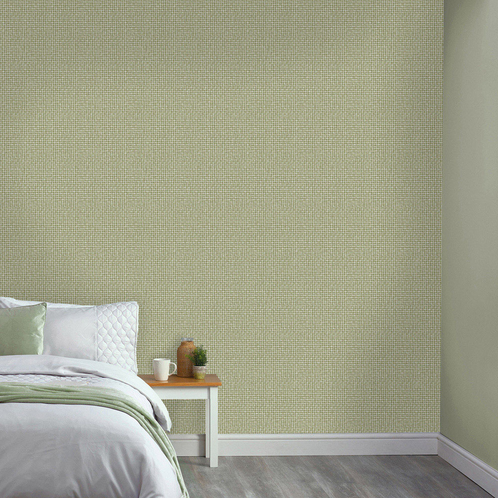 Holden Basket Weave Green Wallpaper Image 3