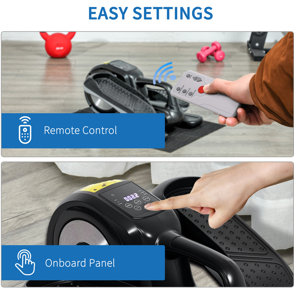 Sportnow Mini Elliptical Machine Seated Pedal Exerciser with Remote Control Image 6