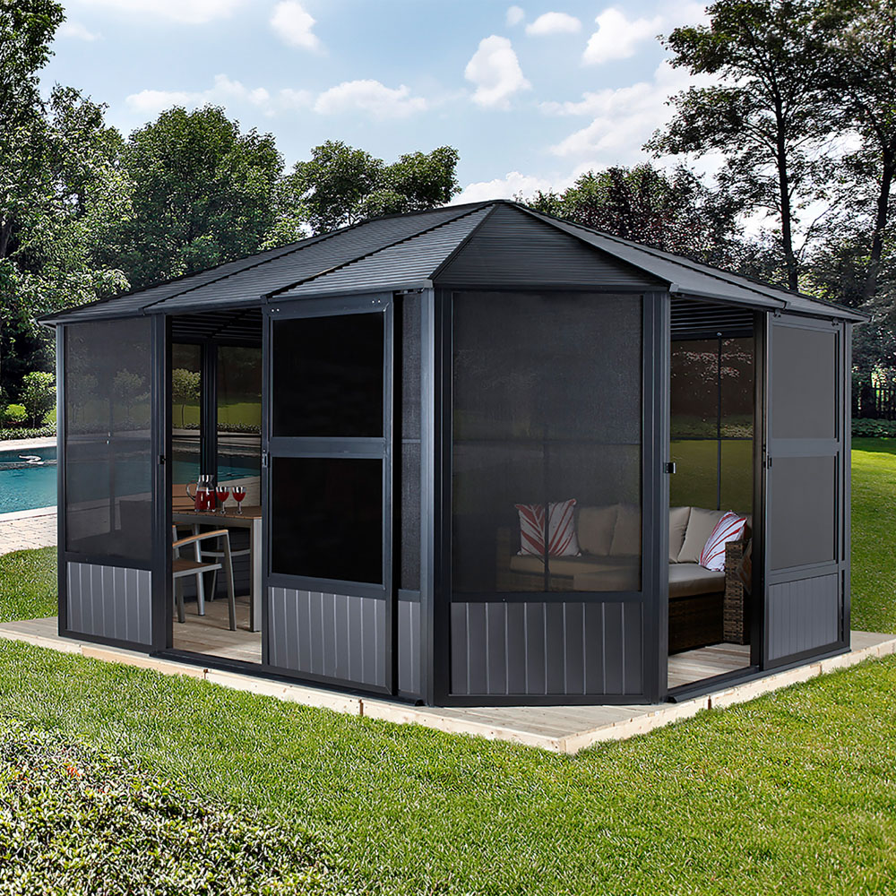 Sojag Charleston 3.7 x 4.6m Grey Solarium Image 2