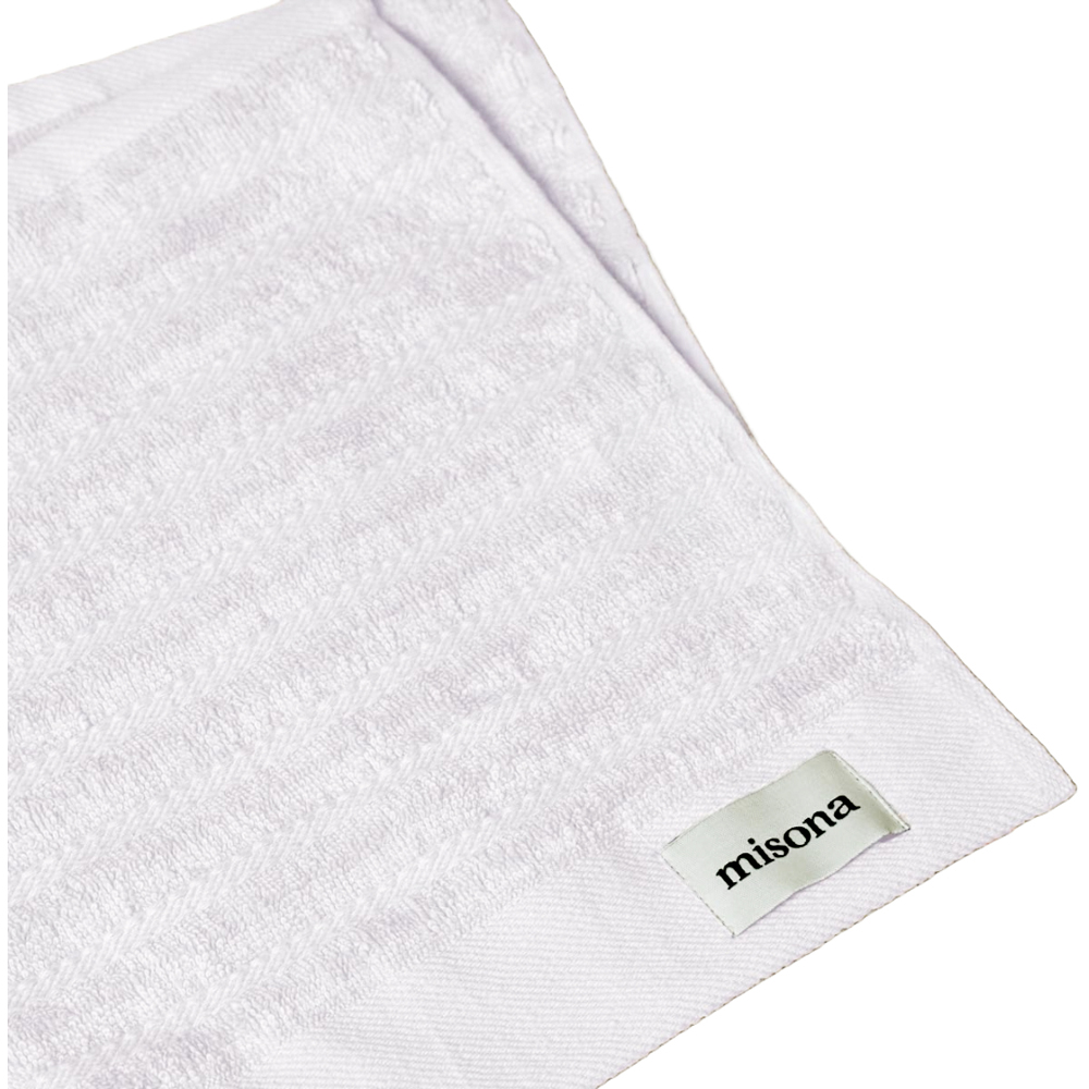Misona Organic Cotton White Face Cloth 2 Pack Image 1