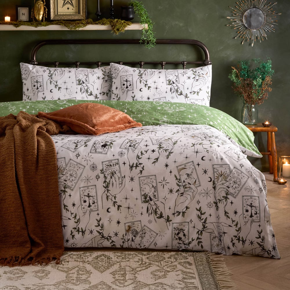 Furn Super King Size Celestial Stories Printed Reversible Duvet Set Image 1