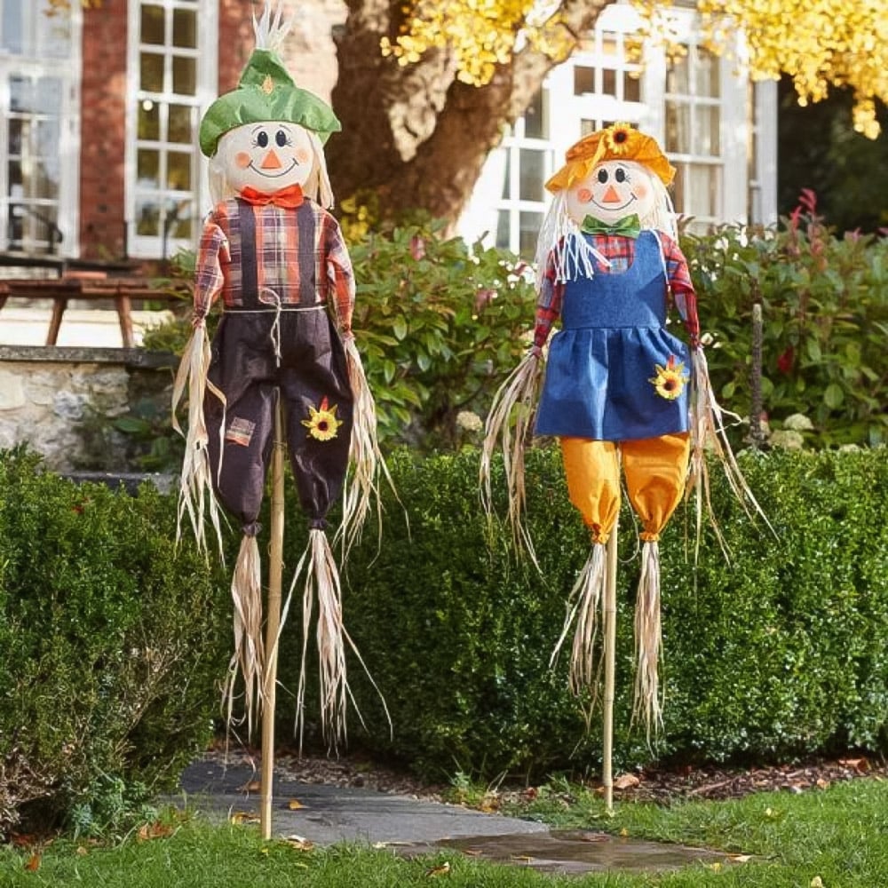 Garden Mile Garden Scarecrow Decoration Set 160cm 2 Pack Image 2