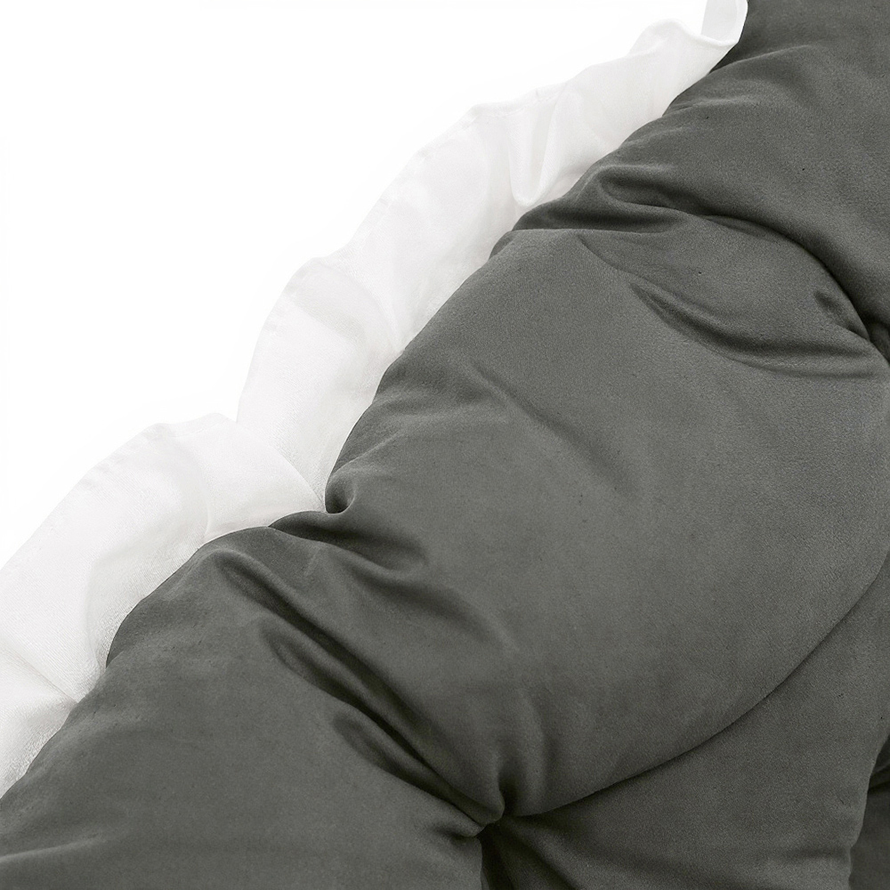Living and Home Dark Grey Upholstered Ruffle Soft Headboard Pillow 75 x 180cm Image 4