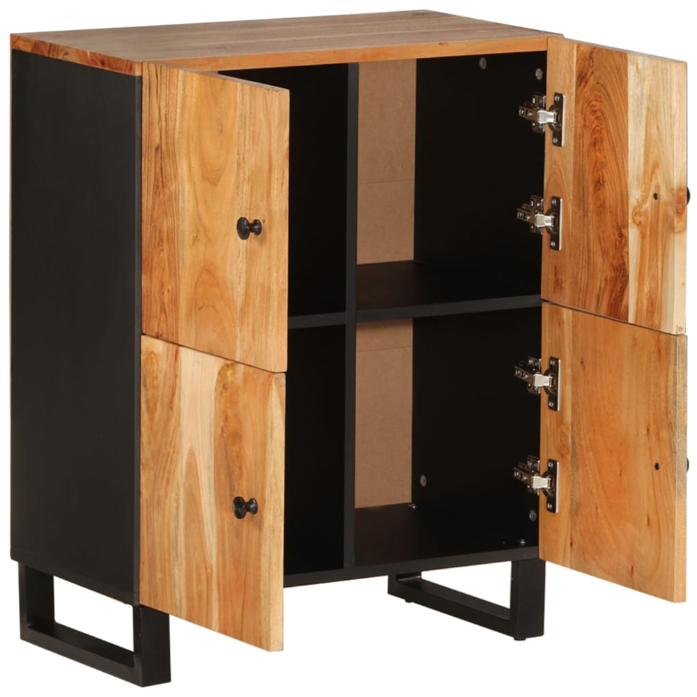 vidaXL 4 Door Solid Wood Acacia Sideboard Image 4