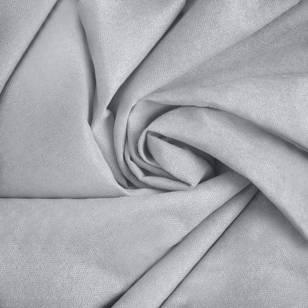 Alan Symonds Silver Velvet Chenille Blackout Ring Top Eyelet Curtains 137 x 213cm Image 7