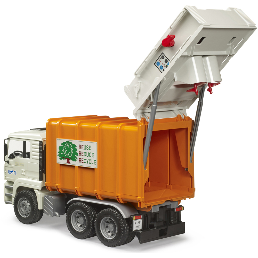 Bruder Kids MAN TGA Rear Loading Garbage Truck Playset Model Image 6