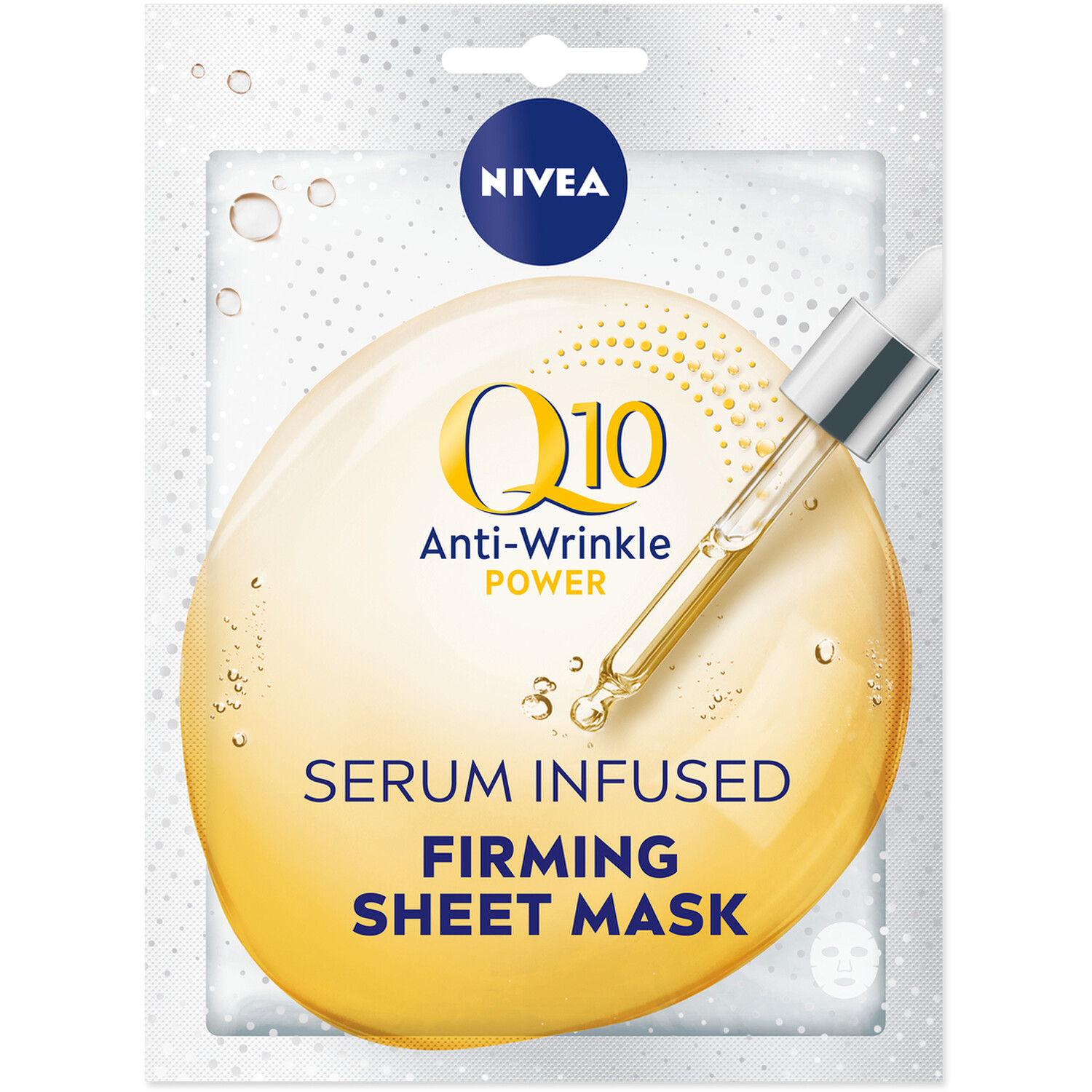 Nivea Q10 Anti-Wrinkle Power Serum Infused Firming Sheet Mask - White Image