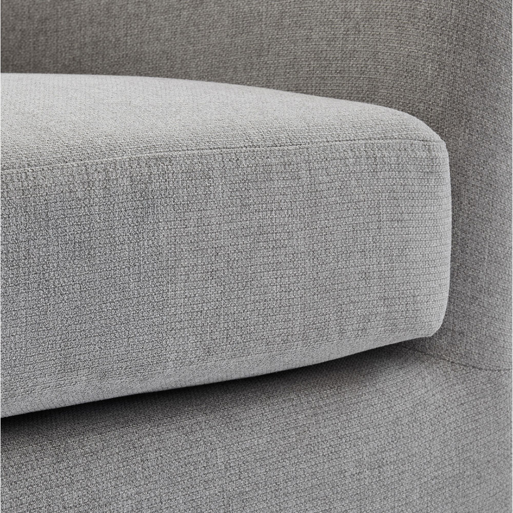 Living and Home Light Grey PU Leather Retro Swivel Armchair Image 5