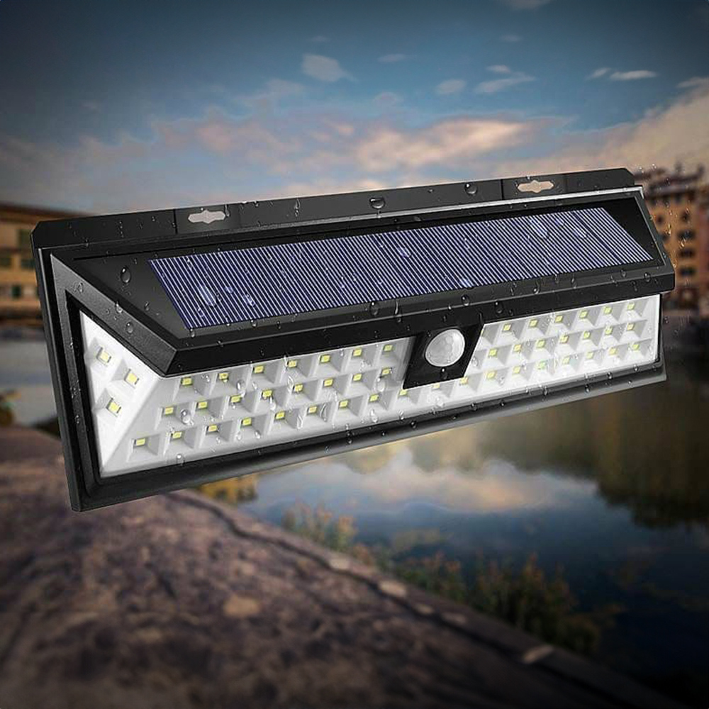 Marco Paul Black 66 LED Solar Power Motion Sensor Outdoor Wall Light Image 4