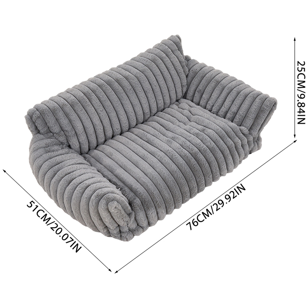 H&O Direct 76cm Super Soft Channel Warm Pet Sofa Bed Image 6
