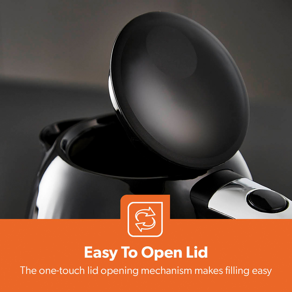 Geepas GK38068UK-BK Fluted Black 1.7L Cordless Kettle 3000W Image 5