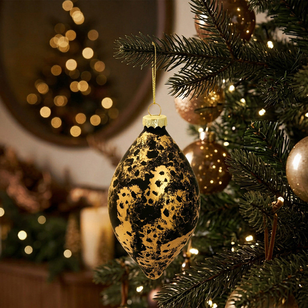 Brushed Gold and Black Bauble Image 5