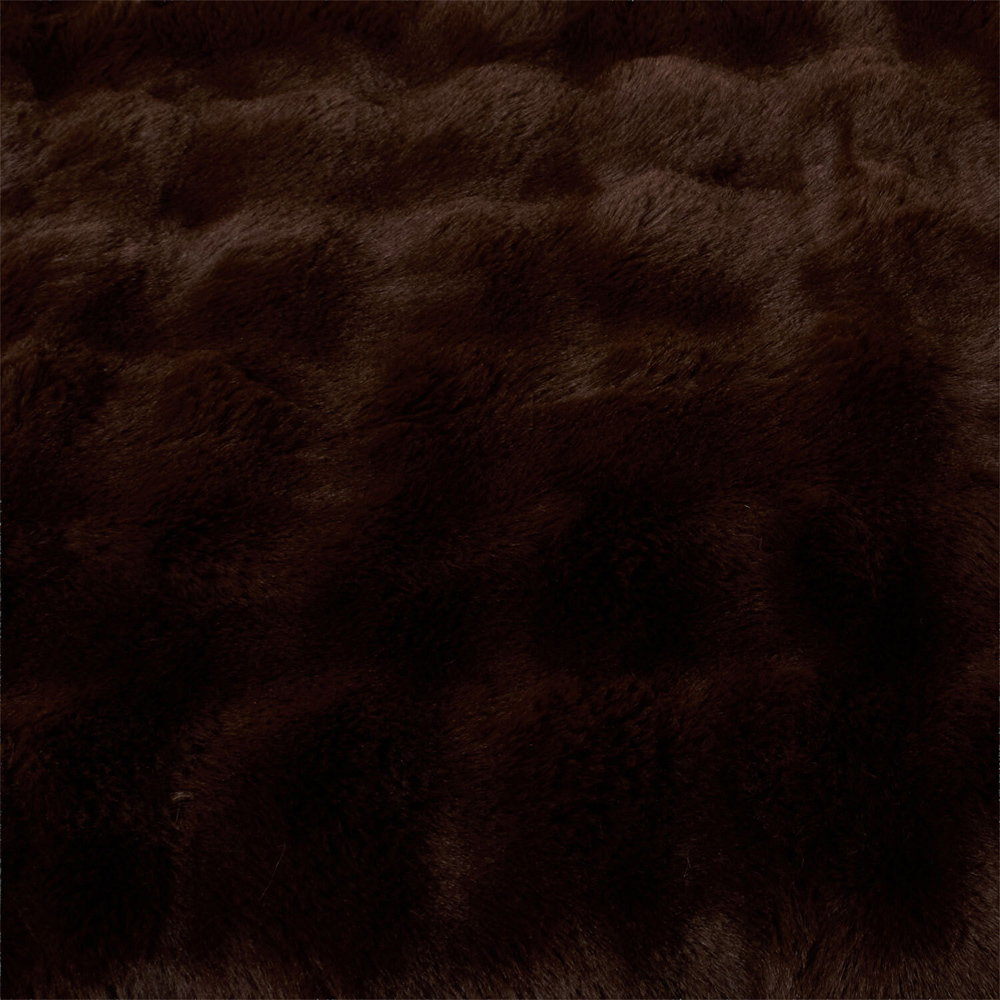 Meribel Faux Fur Plush Throw Chocolate Image 7