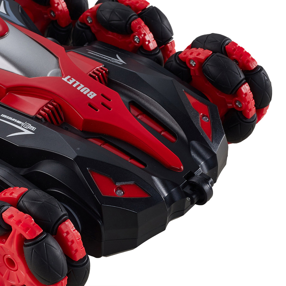 Living and Home Red 2.4G RC Stunt Spray Drift Car Toy with 6 Round Image 6