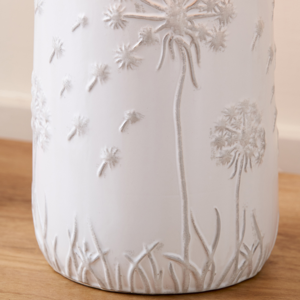Pacific Lifestyle Flora White Floral Ceramic Table Lamp Image 3