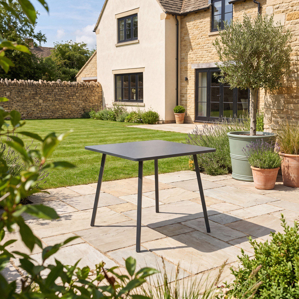 Artemis Home Rivington 4 Seater Steel Grey Garden Dining Set Image 2