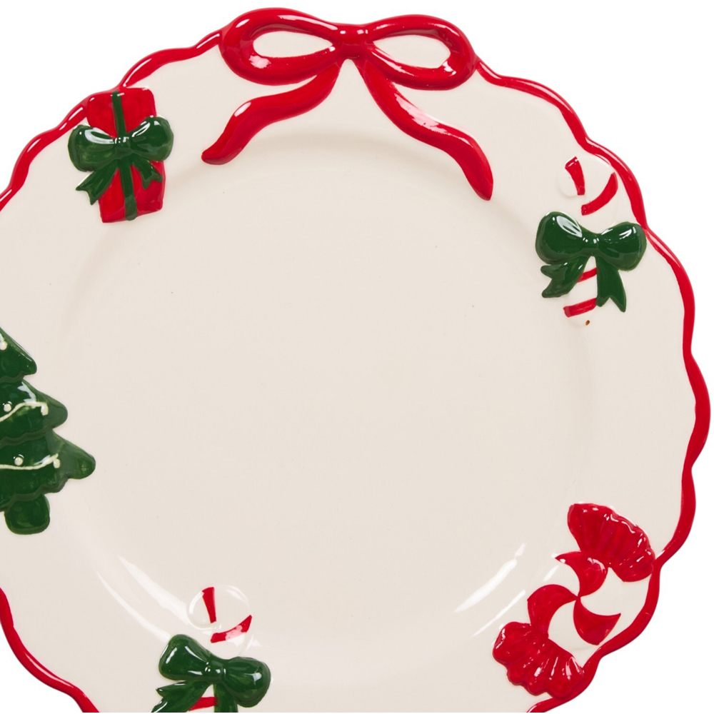 Candy Cane Bow Plate Image 3