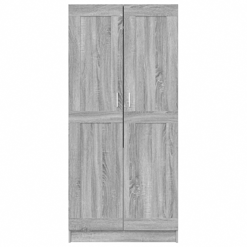 vidaXL 2 Door Grey Sonoma Wooden Wardrobe Image 5