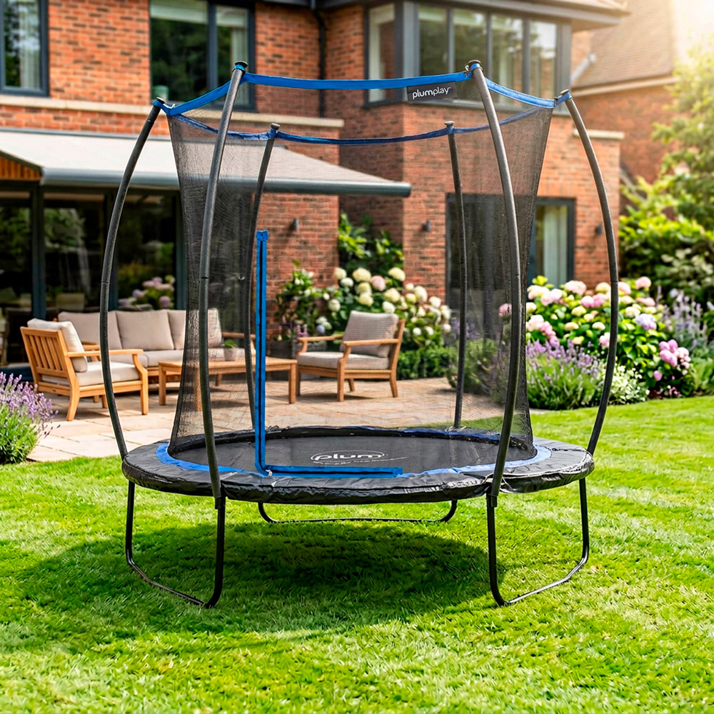 Plum Play 8ft Deluxe Springsafe Trampoline and Enclosure Image 2