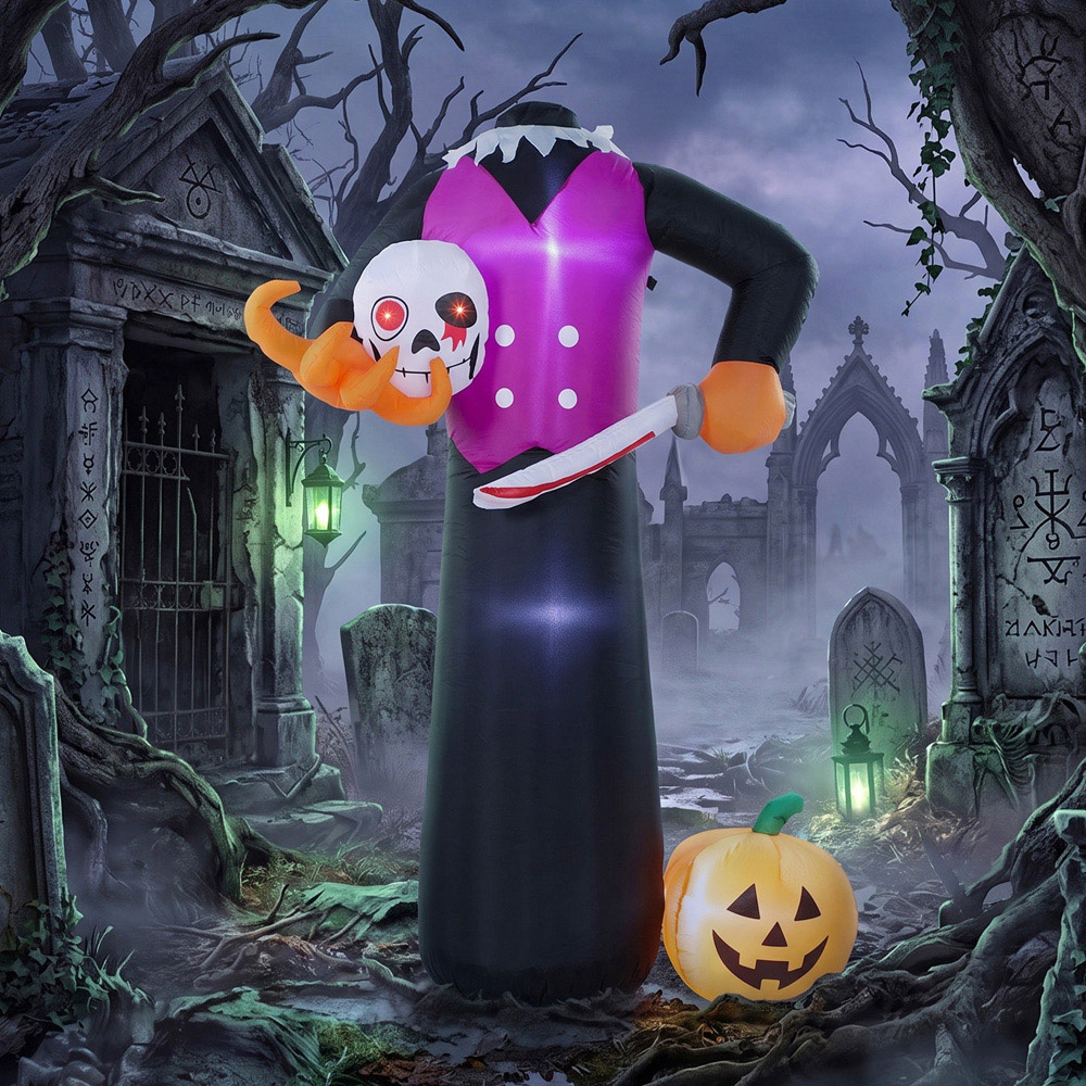 Outsunny Inflatable Headless Skeleton Halloween Decoration 6ft Image 3