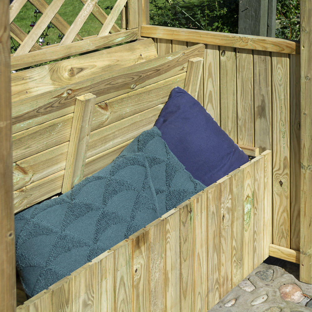 Rowlinson Stretton 2 Seater Natural Arbour with Slatted Roof Image 4