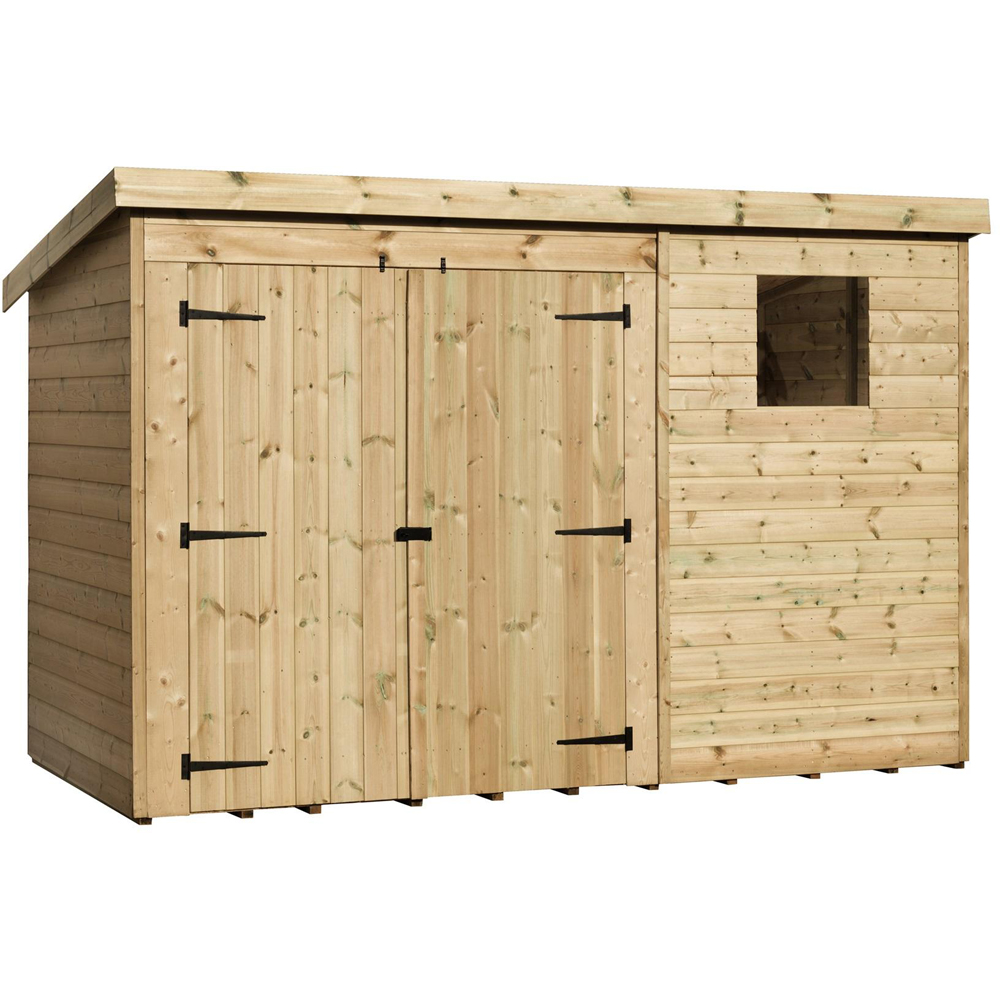 Empire Sheds 4000 10 x 4ft Double Door Tongue and Groove Pent Garden Shed Image 1