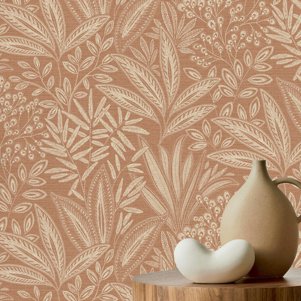 Crown Sahara Leaf Clay Wallpaper Image 6