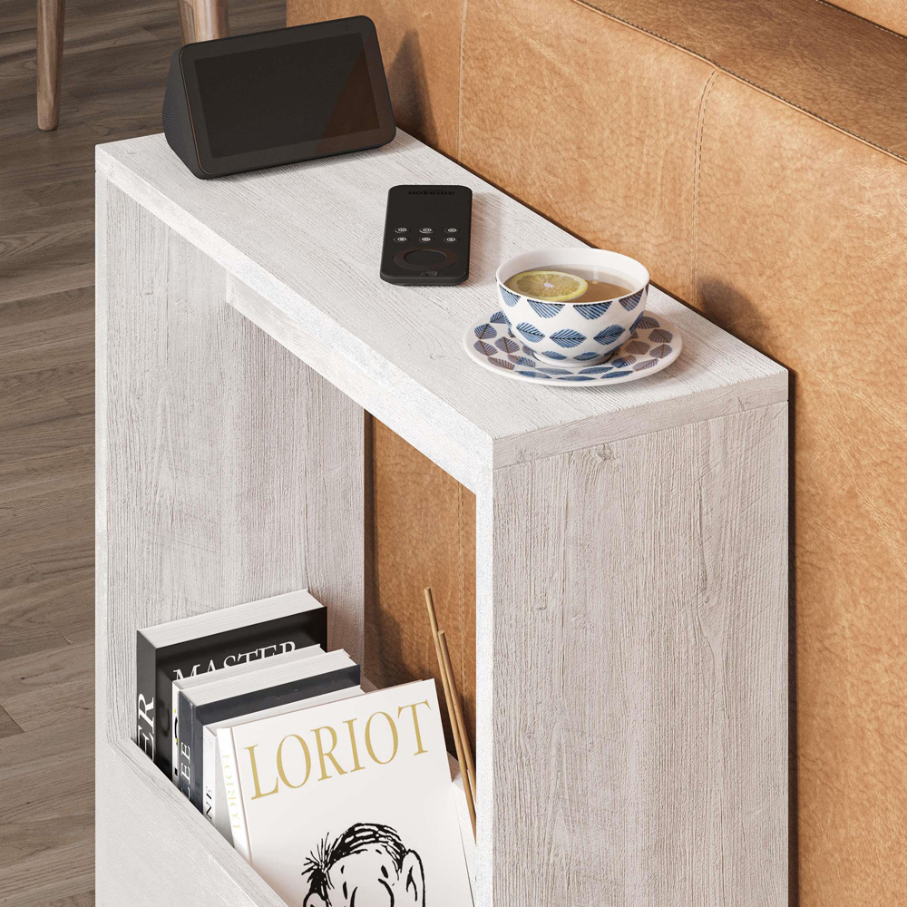 Decortie Simpi Single Shelf Ancient White Side Table Image 3