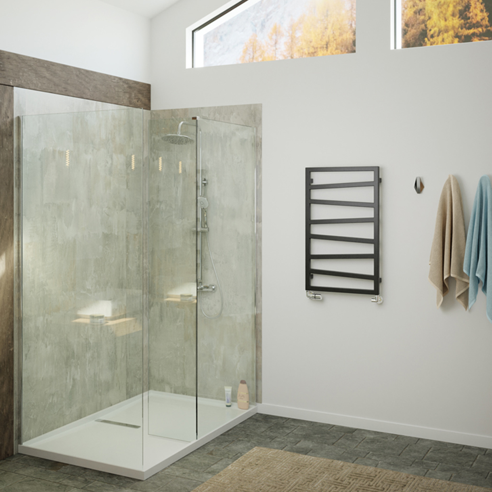 Terma Zig Zag Heban Black Heated Towel Rail 835 x 500mm Image 7