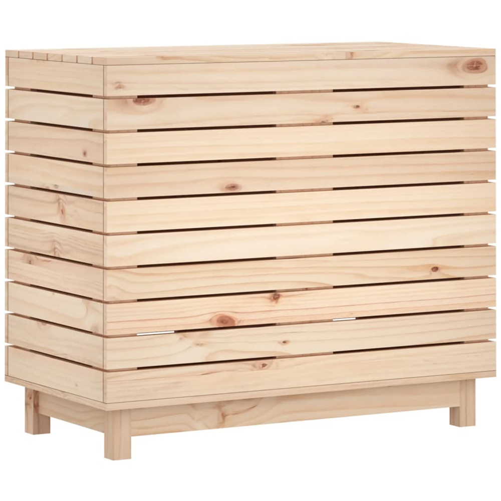 vidaXL Solid Pine Wood Laundry Basket 88.5 x 44 x 76cm Image 6