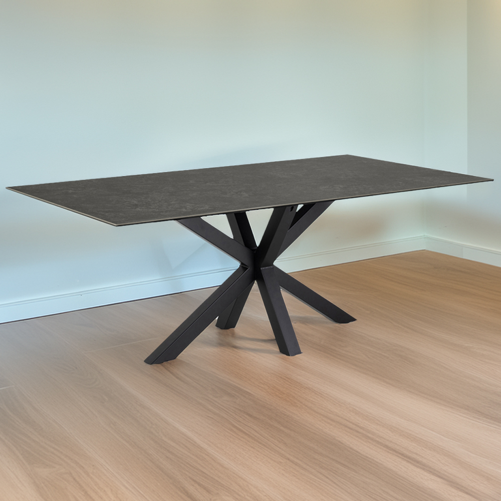 Florence Heaven Ceramic 8 Seater Dining Table Black Image 1