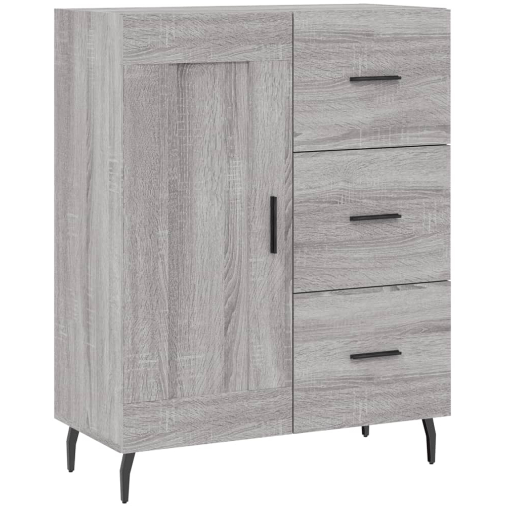 vidaXL 3 Door 3 Drawer Grey Sonoma Highboard Image 7