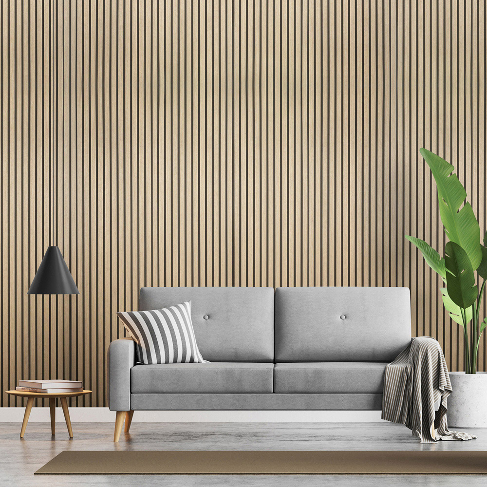 Fuse Acoustic Natural Oak Wooden Wall Panel 2.4 x 0.6m Image 1