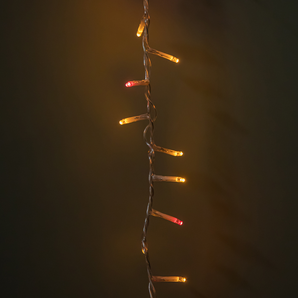 Samuel Alexander TreeBrights 2000 Vintage Gold and Red LED Clear Cable Christmas String Lights 50m Image 6