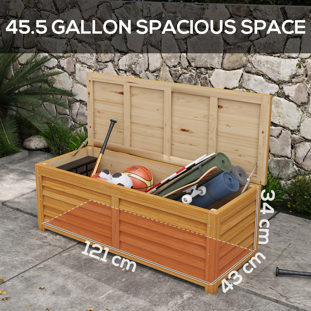 Outsunny 292L Light Brown Outdoor Storage Box Image 4